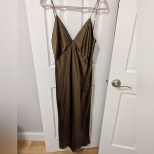 Olivia Von Halle 100% silk slip dress